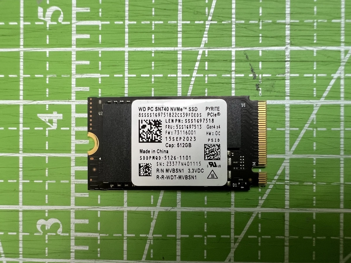 WD PC SN740 NVMe 512GB SSD M.2 2242 PCIe SDDPMQD-512G-1101