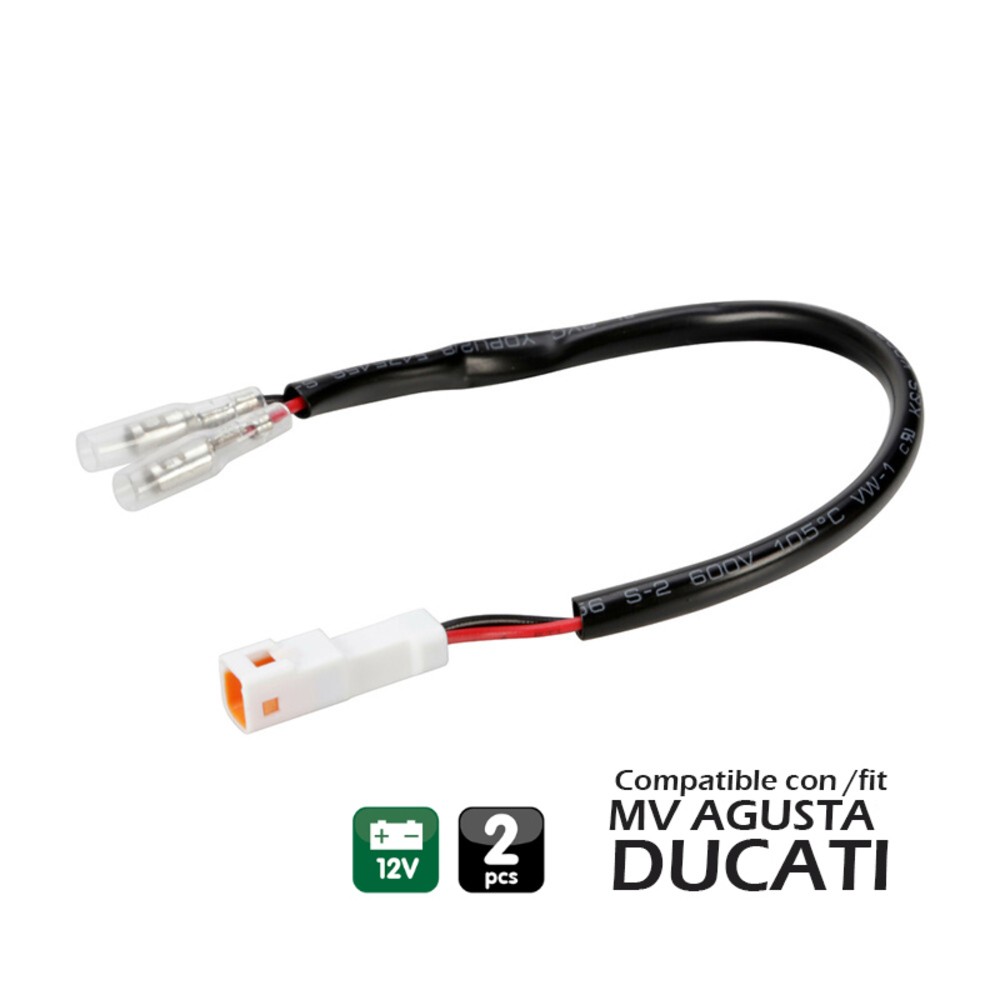 Connectors For Turn Signals Lampa (2 Units) Compatible With MV AGUSTA-DUCATI