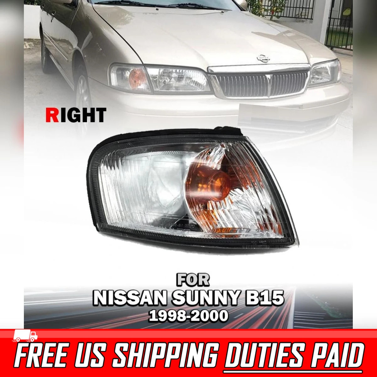 Right Corner Lamp Turn Signal Light For Nissan Sunny Sentra B14
