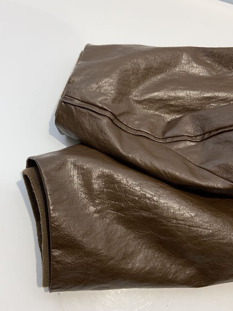 Ameri Leather Jacket Blouson/M/Polyester/Brw/Plai… - image 5