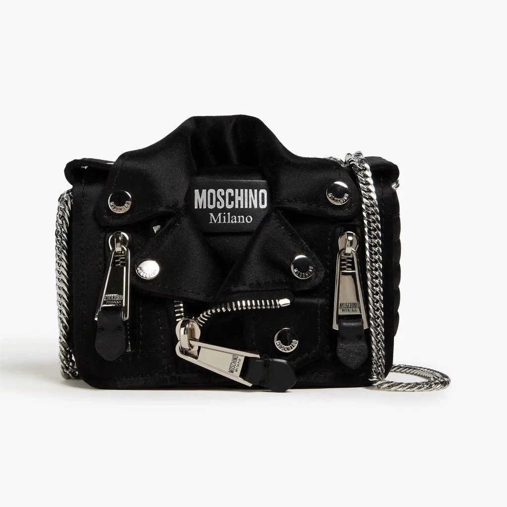 ☆最終SALE☆ MOSCHINO ブラックベルベットバッグ Moschino Handle Me Medium Bag | Moschino