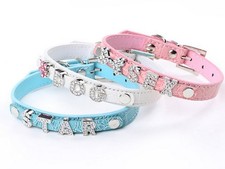 Glitter Personalized Dog Collar with Buckle - Custom Name Pet Puppy Collar DIY