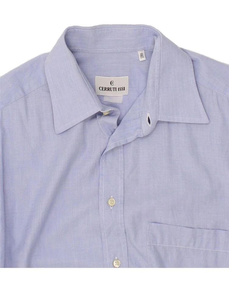CERRUTI 1881 Mens Shirt Size 15 1/2 39 Medium Blue CA14 - Image 3 of 3