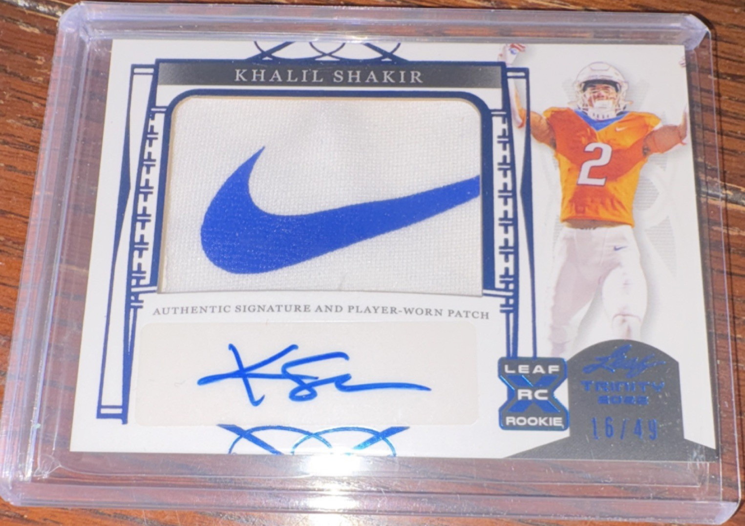 Khalil Shakir Leaf Trinity Player Worn Patch Auto #PAKS1 Base