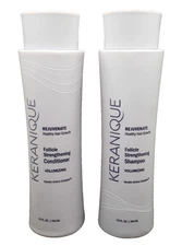 KERANIQUE Follicle Strengthening Shampoo & Conditioner Volumizing 12oz FULL SIZE
