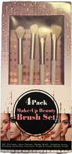 4Pack Make-Up Beauty Brush Set with shadow, blending, concealer and crease brush