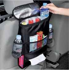Car Seat Organizer/Auto Seat Back Organizer/Multi-Pocket Travel Insulated Drinks