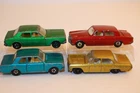 Four (4) 1960's Matchbox / Lesney Cars CORTINA / ROLLS ROYCE / ZODIAC / DIPLOMAT