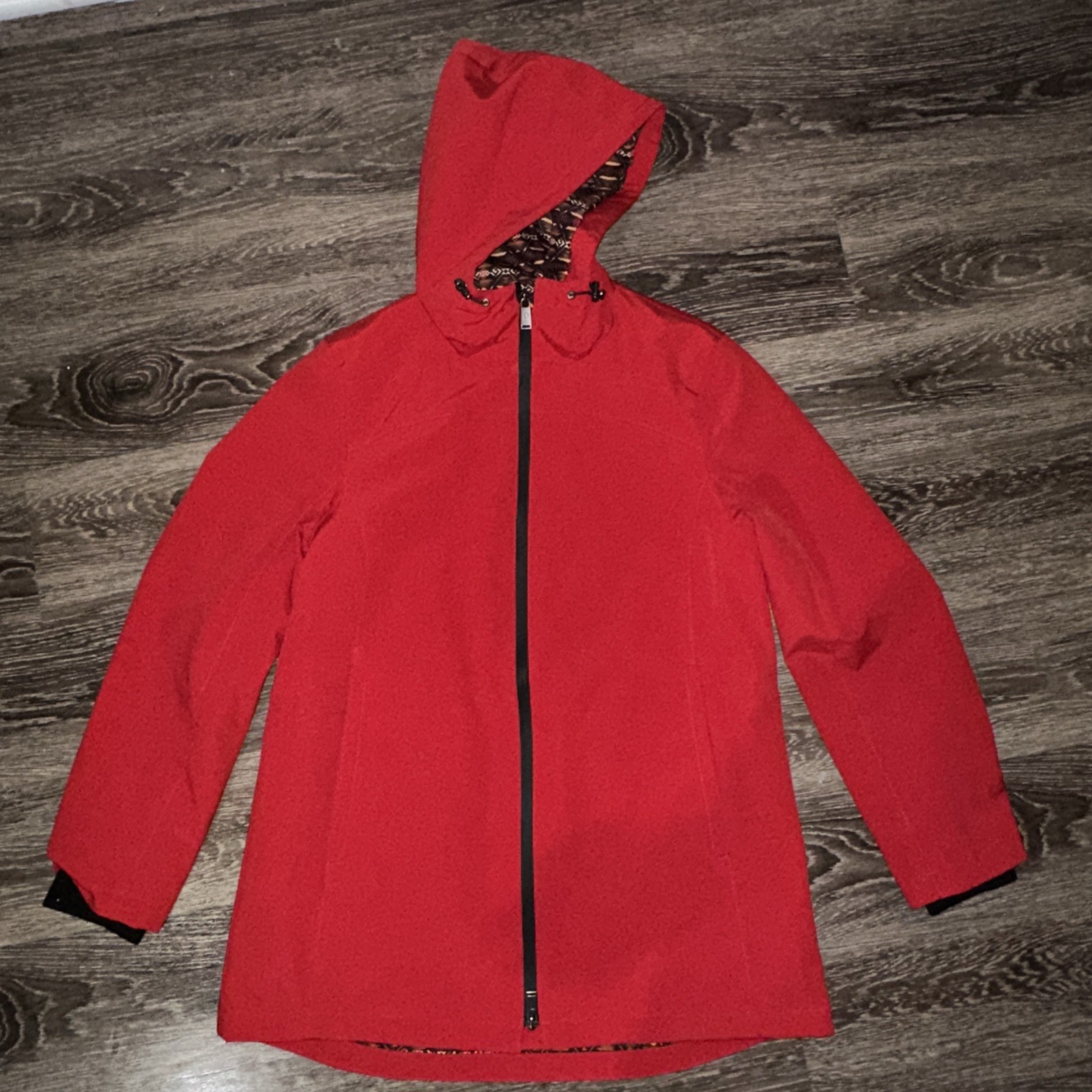 Pendleton Red Raincoat With Plaid Lining Womens S… - image 1