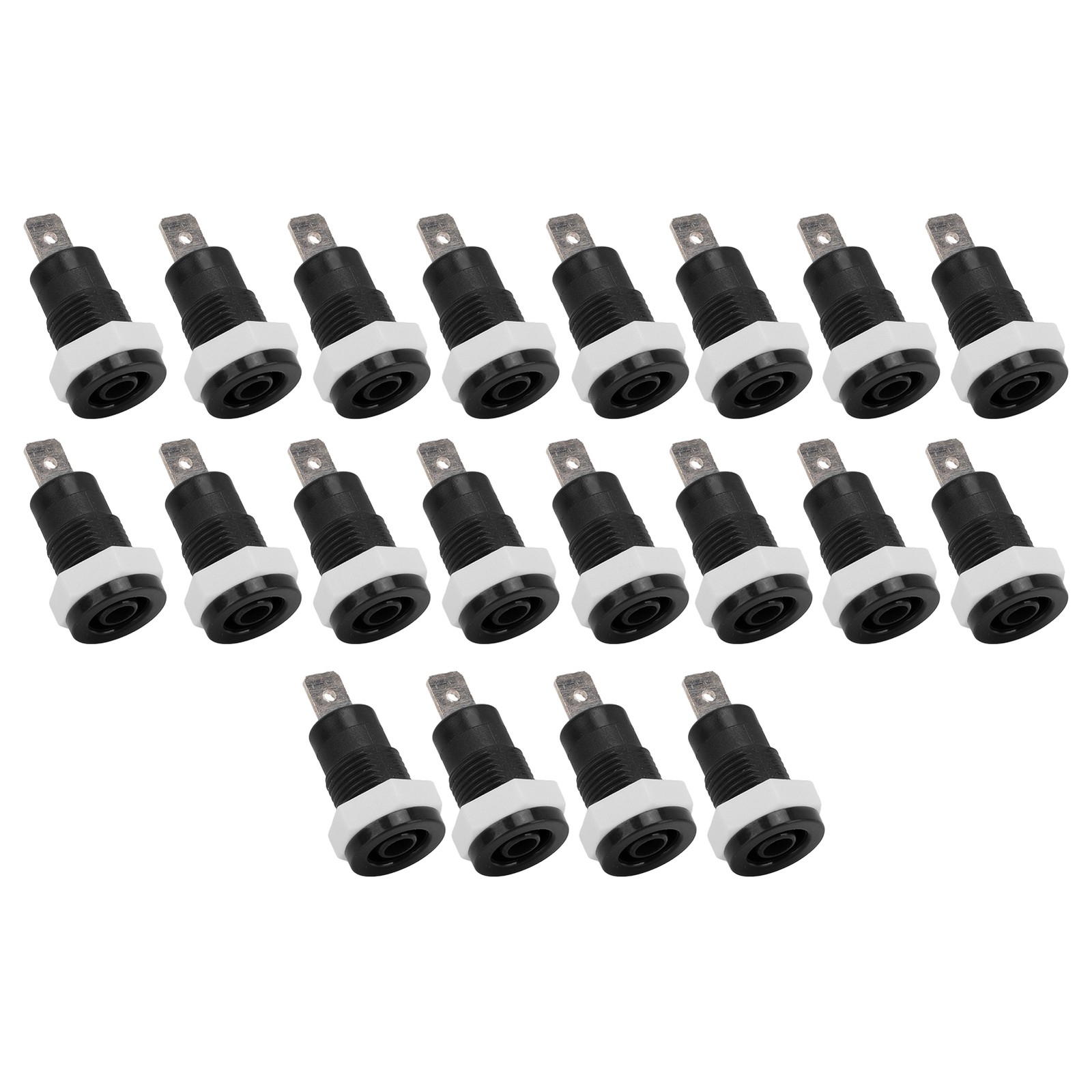 20Pcs/Set Banana Socket Female Connector 4mm/0.16in Brass Terminal Stable Cu TPG