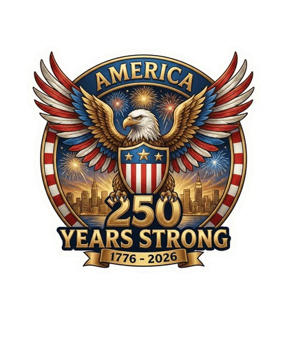 USA America 250 Years of Freedom 1776 - 2026 Strong Self Adhesive Vinyl Sticker