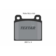 Satz Bremsbeläge Bremsklötze hinten für Mercedes SL R107 | 24536206