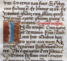 STUNDENBUCH, HANDSCHRIFT AUF PERGAMENT,INITIALEN,FRANKREICH, UM 1450,RAR