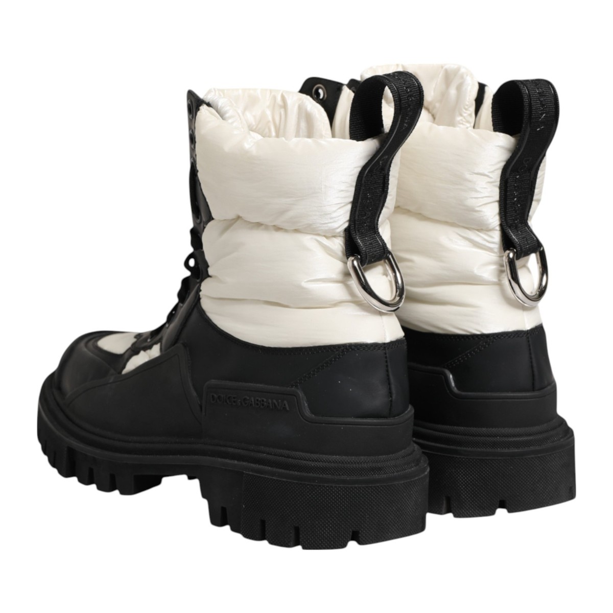 Dolce & Gabbana Black Polyester Padded Mid Calf Boots Winter Shoes Dolce & Gabbana Black Boots Padded Mid Calf Winter Shoes  main image 3