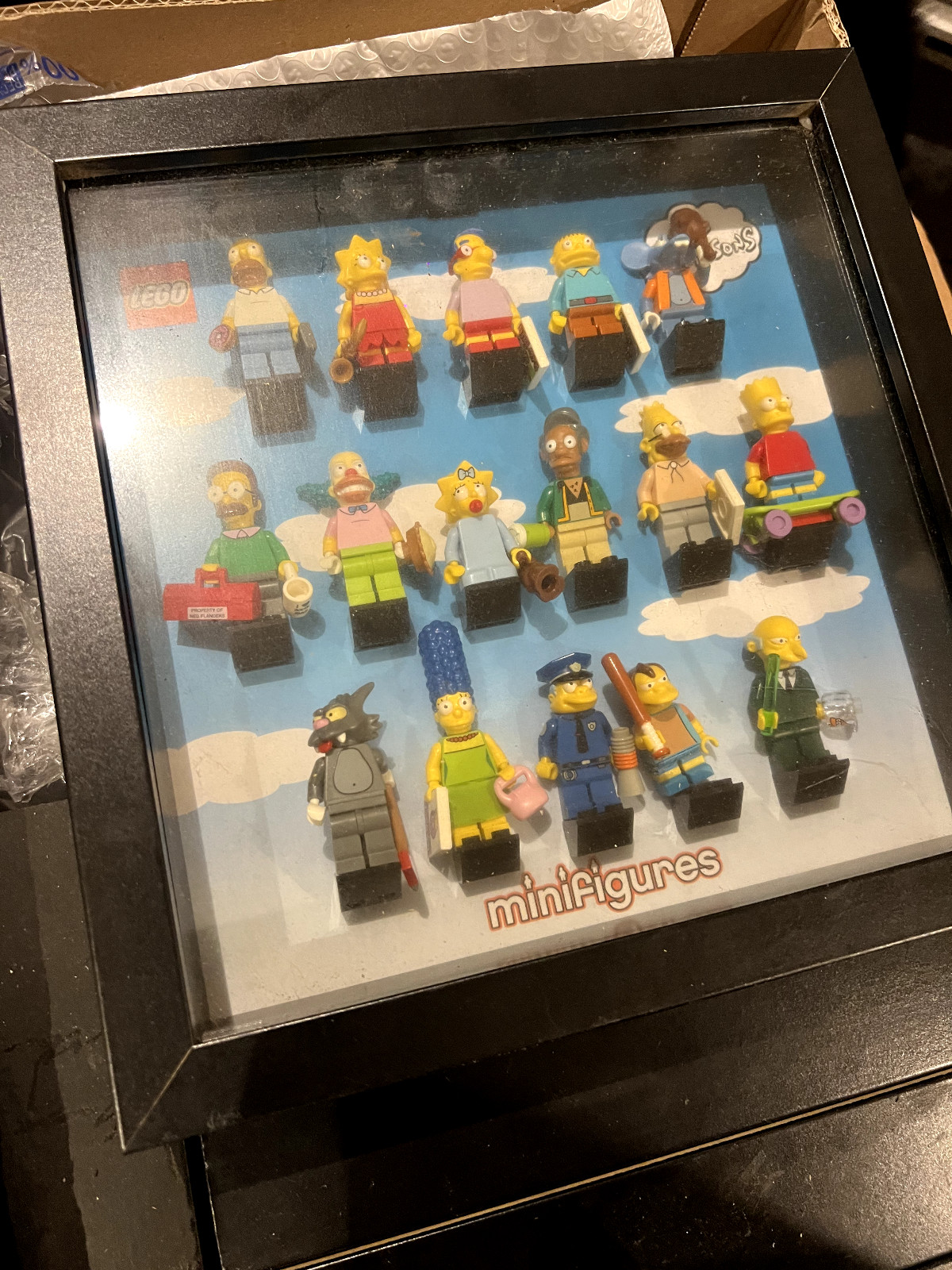 Serie The Simpson 1 Completa Lego Minifigures con vetrina