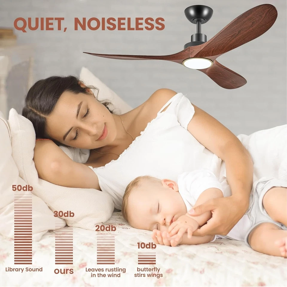 LUKMI - 52" Ceiling Fans with Lights w/Remote Control - Image 4 of 4