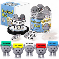 60 Pcs You Rock Affirmation Gift Set with Cards and Mini Figurines