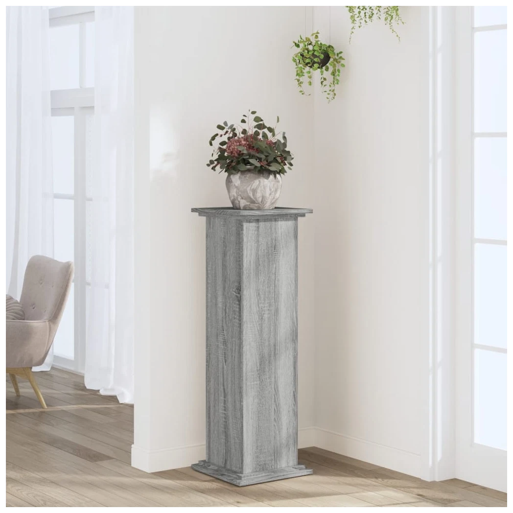 Plant Stand Grey Sonoma 33x33x100cm Engineered Wood Tall. Modern Indoor/Outdoor
