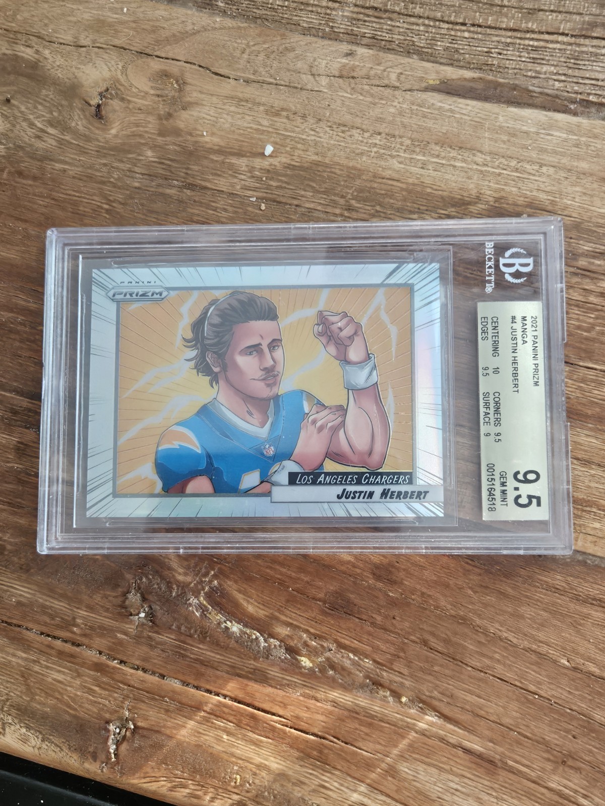 2021 Prizm Justin Herbert Manga SSP SP BGS 9.5 - Chargers