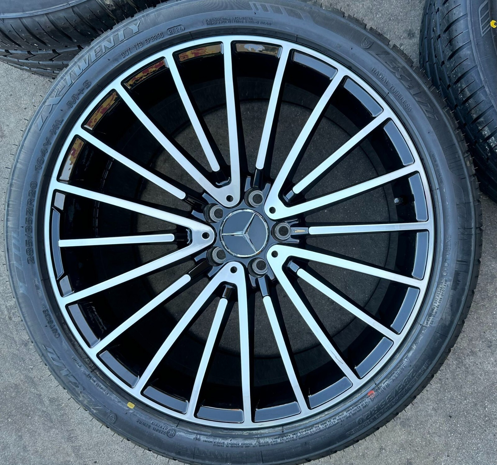 20'' Wheels fit Mercedes S550 CLS Bentley S63 E350 Black Machine Tires TPMS E350