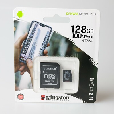 Kingston SDCS/128GB MicroSD Canvas Select UHS-I Classe 10 Avec Vitesse