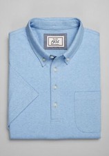 Jos. A. Bank Men's Traditional Fit Polo Shirt Size 4X Big NWT Short Sleeves Blue