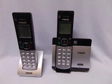Pair of VTech Cordless telephones Model #CS5119-2 black color w/ cords works