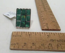 TEHYA OYAMA TURQUOISE - KINGMAN STERLING over BRASS - RING - jtv - size 6 3/4