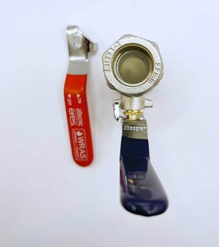 Lever Ball Valve Full Bore Blue & Red Handle Included 15mm / 22mm / 28mm - Picture 14 of 26