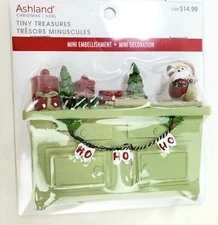 Tiny Treasures Green Christmas Buffet Doll House Village Accessories 