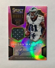 2014 Select Rookies Jersey Fuchsia Prizm Jordan Matthews Rookie auto #’d 18/75 !