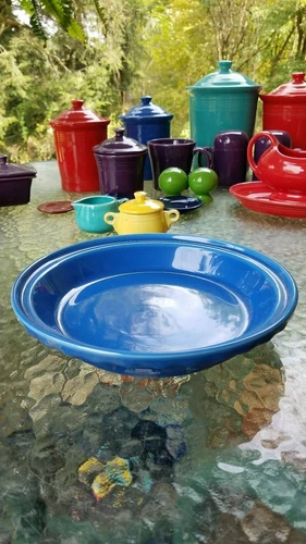 10 1/4" large DEEP DISH PIE BAKER PLATE lapis blue FIESTA new