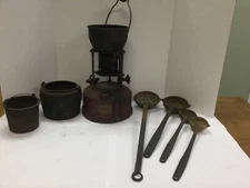Vintage Otto Bernz Rochester NY Smelting Furnace + 2 Pots & 3 Ladles FREE PICKUP