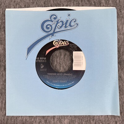 TONY TERRY Young Love (Remix) / (Acid Remix) 45 Epic 34-07999 NEW UNPLAYED