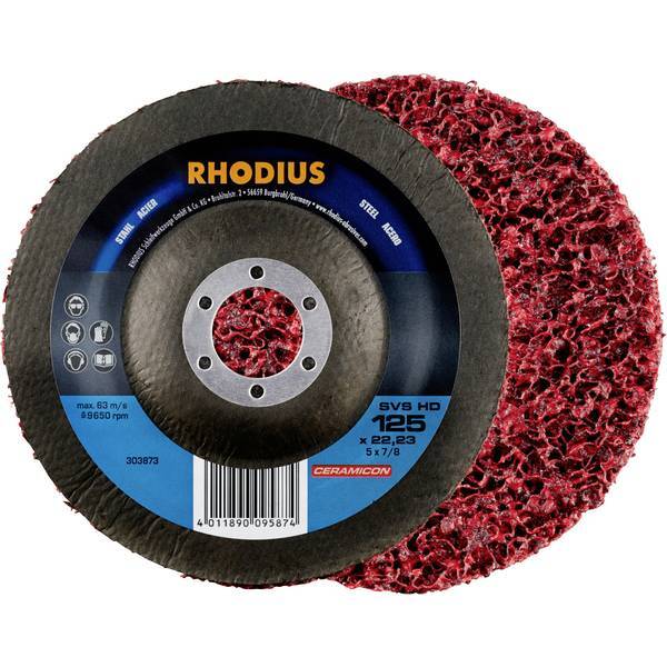 Rhodius 211317    SVS HD Vlies di pulizia 125 x 22,23 mm in acciaio piegato Diam