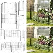 Lawn Border Edge Fence Pack of 10/25 Metal Edging Picket Garden Yard Pet Barrier