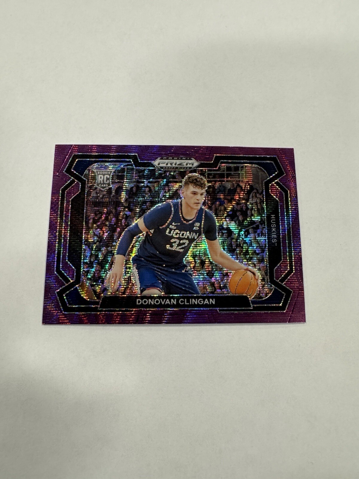 Donovan Clingan 2024 Prizm Draft Picks Variation  purple  Wave Rookie #95