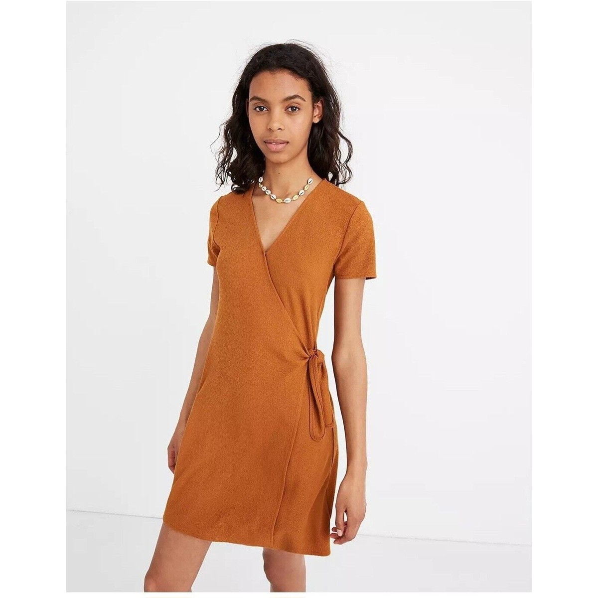 madewell texture & thread short sleeve side tie dress Texture & Thread Short-Sleeve Side-Tie Dress