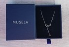 Vintage Sterling Silver Musela Shooting Star Necklace  Pendant in Original Box 