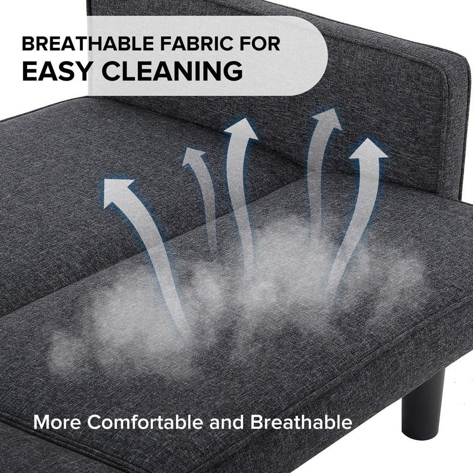 Couch, Small Sofa, Sleeper Sofa, Loveseat, Mid Century Modern Futon