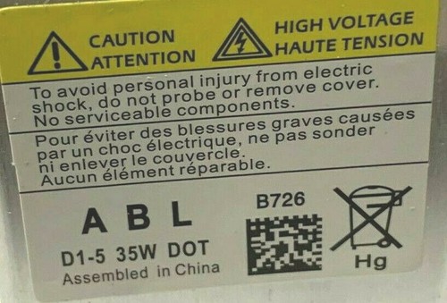 ABL D1S/D1R-5 Bulb Headlights D1-5 12V 35W DOT (2 Bulbs) - Foto 3 di 3