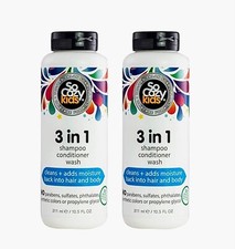 2 x So Cozy 3-in-1 Shampoo Conditioner Wash~Hair & Body~10.5oz Each