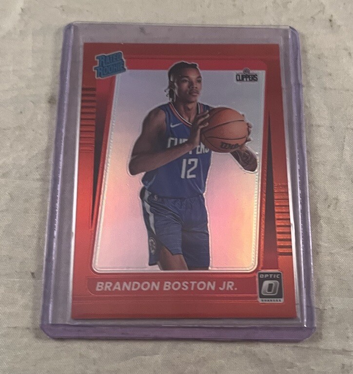 2021-22 Panini Donruss Optic #189 Brandon Boston Jr 20/99 Red Refractor RC