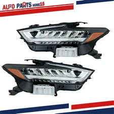 Left+Right LED Headlight Assembly For 2019-2021 Nissan Maxima Chrome OE Headlamp