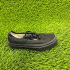 Vans Authentic Boys Size 12C Black Athletic Lace Up Skate Shoes Sneakers