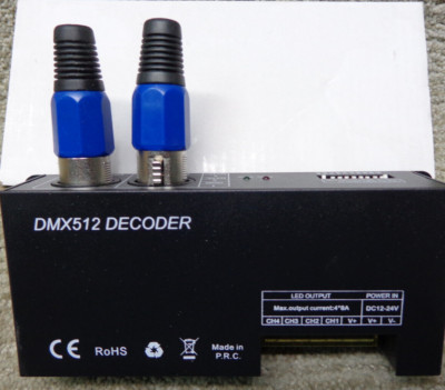 12V DMX 512 4A 4 Channels Decoder Controller for 5050 RGB LED Light Strip Lamp