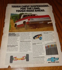 VINTAGE...1970's Chevy Truck Magazine Ad-Chevy Suspension