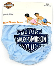 Harley Davidson  Boys Blue Plush Diaper Cover Size 6-24 months
