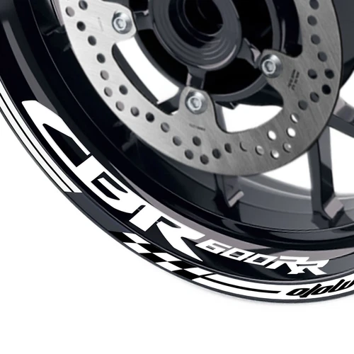 For Honda CBR600RR 16 17 18 19 20 21 17 inch White Rim Decal Wheel Stickers AA02