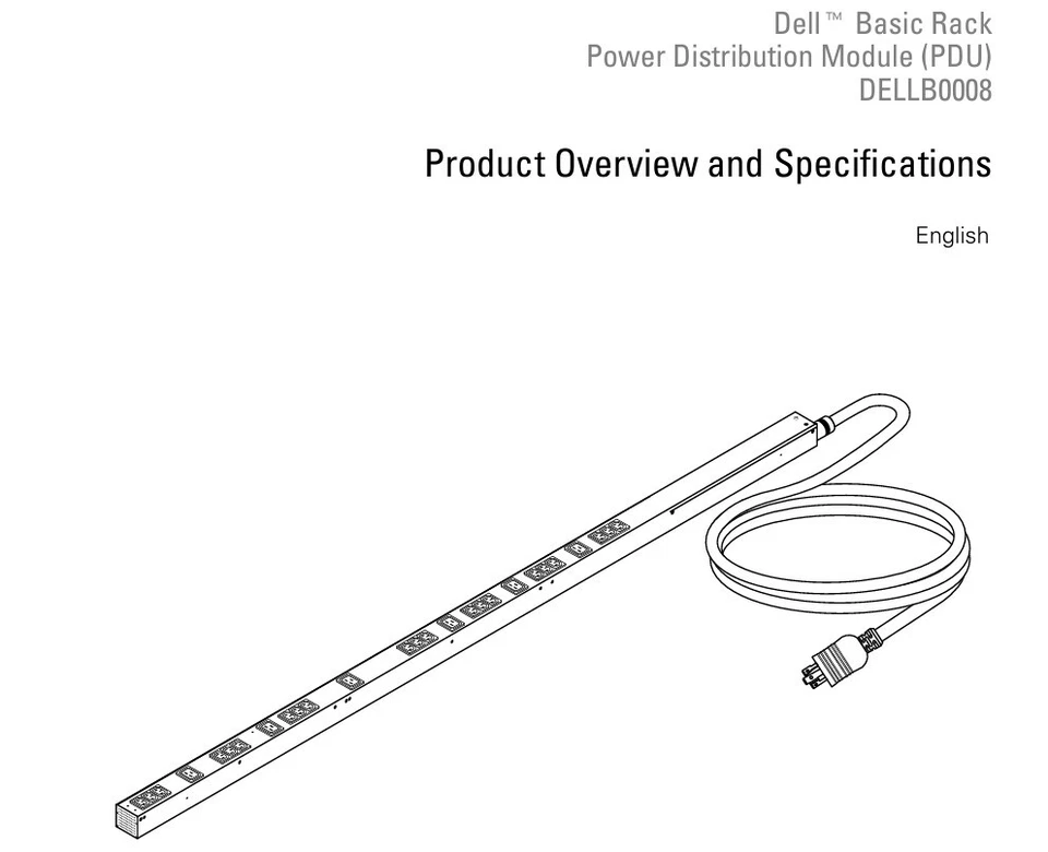 Dell Basic Rack Power Distribution Module (PDU) DELLB0008 - 2C9MC - 200–240 VAC - Image 2 of 4